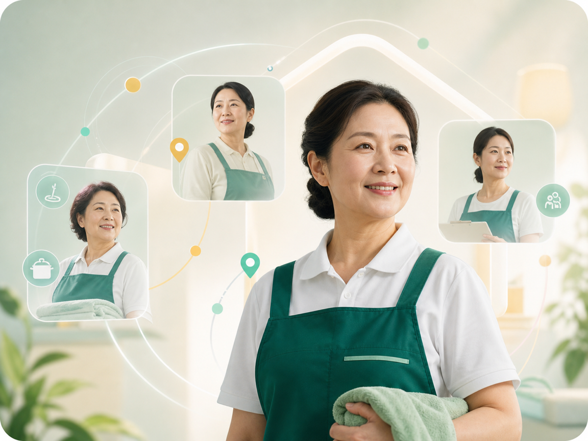 多位专业家政服务人员通过数字档案被看见